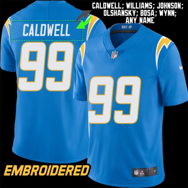 Los Angeles Chargers #99 Jersey: Jamaree Caldwell / Lee Williams & More