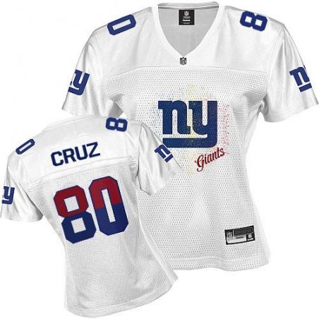 [FEM FAN I] CRUZ NY-Giant #80 Womens Football Jersey - Victor Cruz Womens Football Jersey (White)_Free Shipping