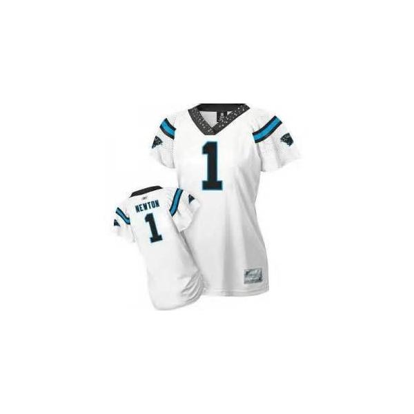 [Field Flirt Fashion I] NEWTON Carolina #1 Womens Football Jersey - Cam Newton Womens Football Jersey (White)_Free Shipping