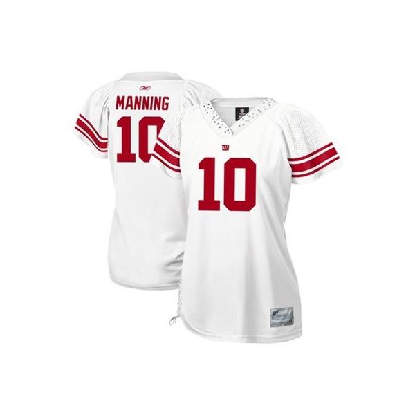 [Field Flirt Fashion I] MANNING NY-Giant #10 Womens Football Jersey - Eli Manning Womens Football Jersey (White)_Free Shipping