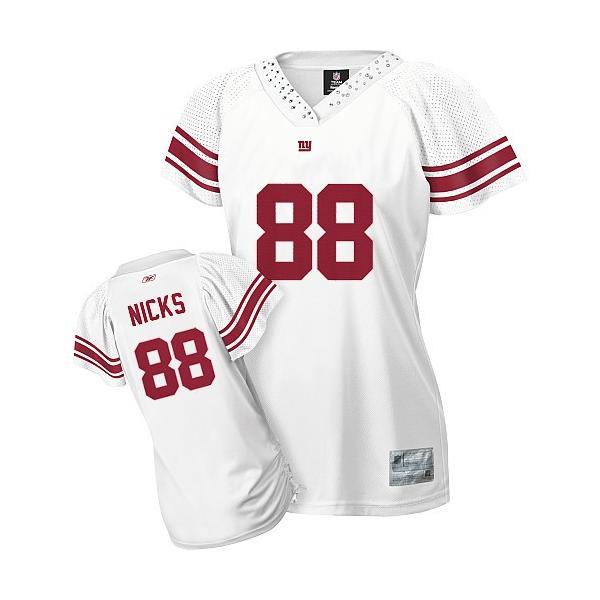 [Field Flirt Fashion I] NICKS NY-Giant #88 Womens Football Jersey - Hakeem Nicks Womens Football Jersey (White)_Free Shipping