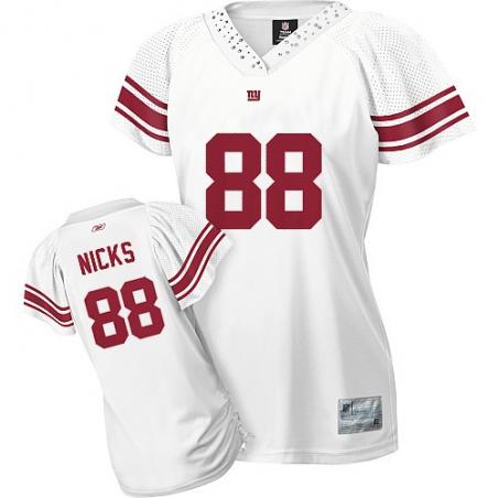 [Field Flirt Fashion I] NICKS NY-Giant #88 Womens Football Jersey - Hakeem Nicks Womens Football Jersey (White)_Free Shipping