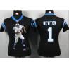 [Portrait Fashion] NEWTON Carolina #1 Womens Football Jersey - Cam Newton Womens Football Jersey (Black)_Free Shipping