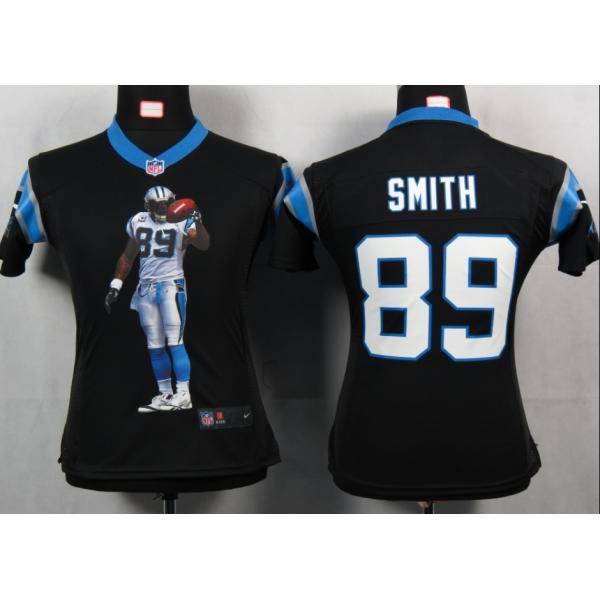 [Portrait Fashion] SMITH Carolina #89 Womens Football Jersey - Steve Smith Womens Football Jersey (Black)_Free Shipping