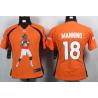 [Portrait Fashion] MANNING Denver #18 Womens Football Jersey - Peyton Manning Womens Football Jersey (Orange)_Free Shipping