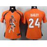 [Portrait Fashion] BAILEY Denver #24 Womens Football Jersey - Champ Bailey Womens Football Jersey (Orange)_Free Shipping