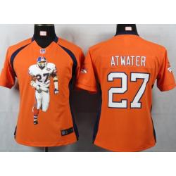[Portrait Fashion] ATWATER Denver #27 Womens Football Jersey - Steve Atwater Womens Football Jersey (Orange)_Free Shipping