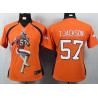 [Portrait Fashion] JACKSON Denver #57 Womens Football Jersey - Tom T.Jackson Womens Football Jersey (Orange)_Free Shipping