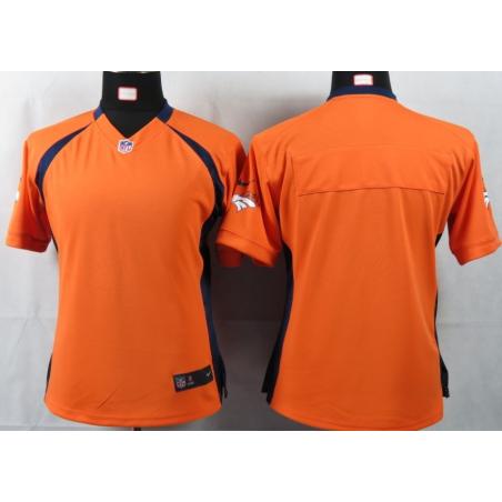 [Portrait Fashion] Denver Womens Football Jersey - Womens Football Jersey (Orange,Blank)_Free Shipping