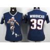 [Portrait Fashion] WOODHEAD New England #39 Womens Football Jersey - Danny Woodhead Womens Football Jersey (Blue)_Free Shipping