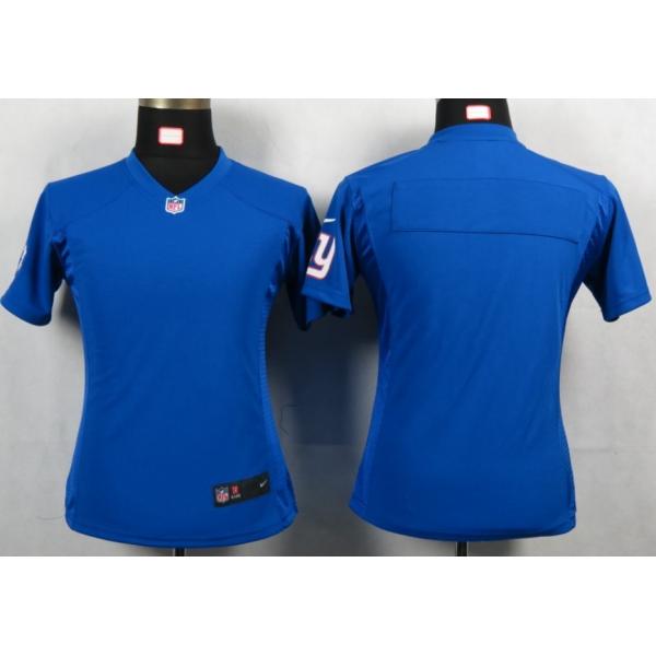 [Portrait Fashion] NY-Giant Womens Football Jersey - Womens Football Jersey (Blue,Blank)_Free Shipping