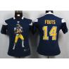 [Portrait Fashion] FOUTS San Diego #14 Womens Football Jersey - Dan Fouts Womens Football Jersey (Navy Blue)_Free Shipping