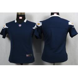 [Portrait Fashion] San Diego Womens Football Jersey - Womens Football Jersey (Navy Blue,Blank)_Free Shipping