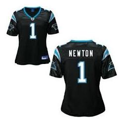 [Rbk Team Jersey] NEWTON Carolina #1 Womens Football Jersey - Cam Newton Womens Football Jersey (Black)_Free Shipping