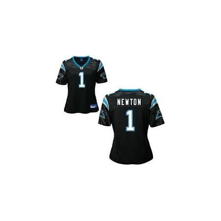[Rbk Team Jersey] NEWTON Carolina #1 Womens Football Jersey - Cam Newton Womens Football Jersey (Black)_Free Shipping