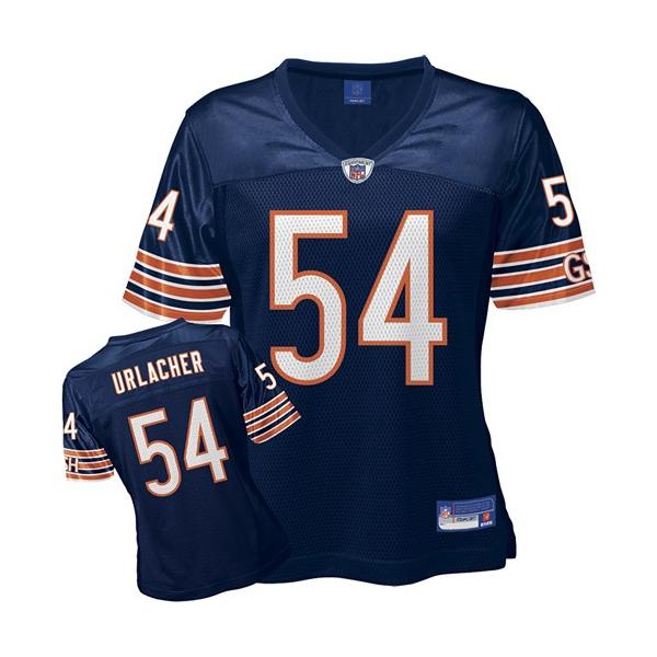 [Rbk Team Jersey] URLACHER Chicago #54 Womens Football Jersey - Brian Urlacher Womens Football Jersey (Blue)_Free Shipping