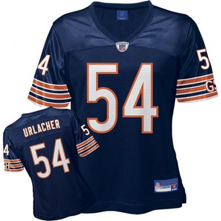 [Rbk Team Jersey] URLACHER Chicago #54 Womens Football Jersey - Brian Urlacher Womens Football Jersey (Blue)_Free Shipping