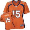 [Rbk Team Jersey] TEBOW Denver #15 Womens Football Jersey - Tim Tebow Womens Football Jersey (Orangee)_Free Shipping