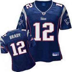 [Rbk Team Jersey] BRADY New England #12 Womens Football Jersey - Tom Brady Womens Football Jersey (Blue)_Free Shipping