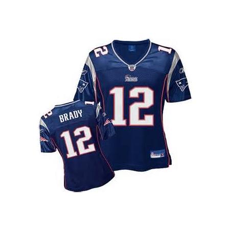 [Rbk Team Jersey] BRADY New England #12 Womens Football Jersey - Tom Brady Womens Football Jersey (Blue)_Free Shipping