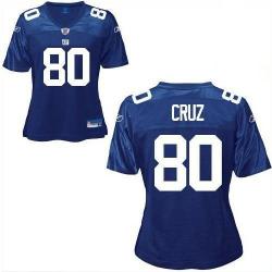 [Rbk Team Jersey] CRUZ NY-Giant #80 Womens Football Jersey - Victor Cruz Womens Football Jersey (Blue)_Free Shipping