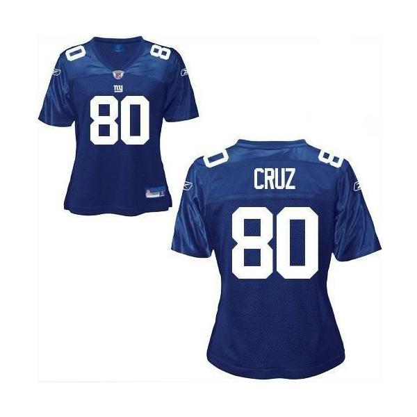 [Rbk Team Jersey] CRUZ NY-Giant #80 Womens Football Jersey - Victor Cruz Womens Football Jersey (Blue)_Free Shipping
