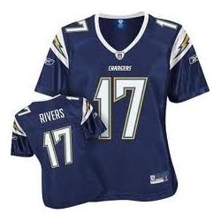 [Rbk Team Jersey] RIVERS San Diego #17 Womens Football Jersey - Philip Rivers Womens Football Jersey (Navy Blue)_Free Shipping