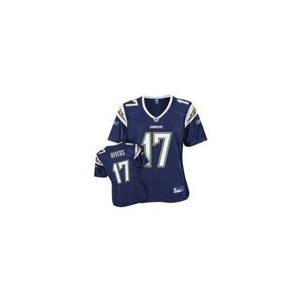 [Rbk Team Jersey] RIVERS San Diego #17 Womens Football Jersey - Philip Rivers Womens Football Jersey (Navy Blue)_Free Shipping