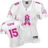 [Rbk,Breast Cancer Awareness] TEBOW Denver #15 Womens Football Jersey - Tim Tebow Womens Football Jersey (White)_Free Shipping
