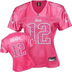 [Sweetheart] BRADY New England #12 Womens Football Jersey - Tom Brady Womens Football Jersey (Red)_Free Shipping