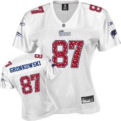 [Sweetheart] GRONKOWSKI New England #87 Womens Football Jersey - Rob Gronkowski Womens Football Jersey (White)_Free Shipping
