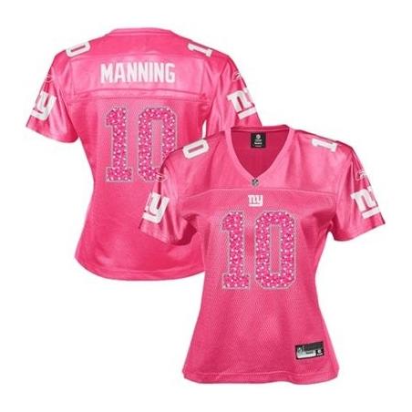 [Sweetheart] MANNING NY-Giant #10 Womens Football Jersey - Eli Manning Womens Football Jersey (Red)_Free Shipping