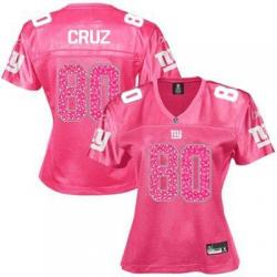 [Sweetheart] CRUZ NY-Giant #80 Womens Football Jersey - Victor Cruz Womens Football Jersey (Red)_Free Shipping