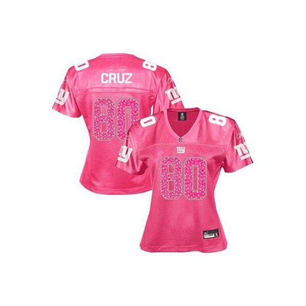 [Sweetheart] CRUZ NY-Giant #80 Womens Football Jersey - Victor Cruz Womens Football Jersey (Red)_Free Shipping