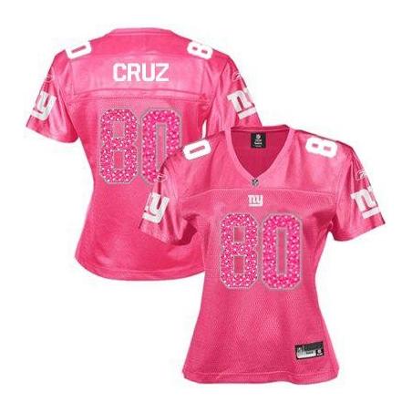 [Sweetheart] CRUZ NY-Giant #80 Womens Football Jersey - Victor Cruz Womens Football Jersey (Red)_Free Shipping