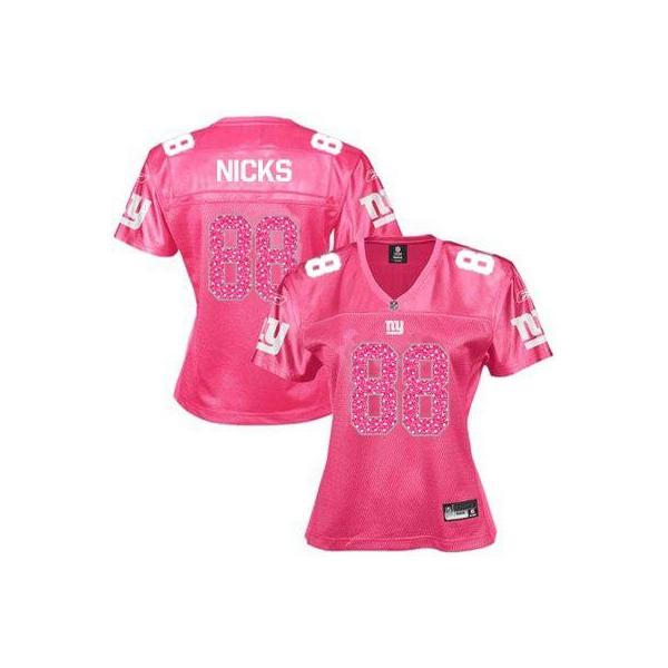 [Sweetheart] NICKS NY-Giant #88 Womens Football Jersey - Hakeem Nicks Womens Football Jersey (Red)_Free Shipping
