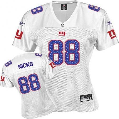 [Sweetheart] NICKS NY-Giant #88 Womens Football Jersey - Hakeem Nicks Womens Football Jersey (White)_Free Shipping