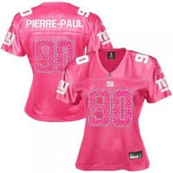 [Sweetheart] PIERRE-PAUL NY-Giant #90 Womens Football Jersey - Jason Pierre-Paul Womens Football Jersey (Red)_Free Shipping