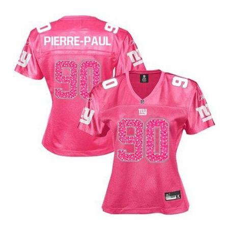 [Sweetheart] PIERRE-PAUL NY-Giant #90 Womens Football Jersey - Jason Pierre-Paul Womens Football Jersey (Red)_Free Shipping
