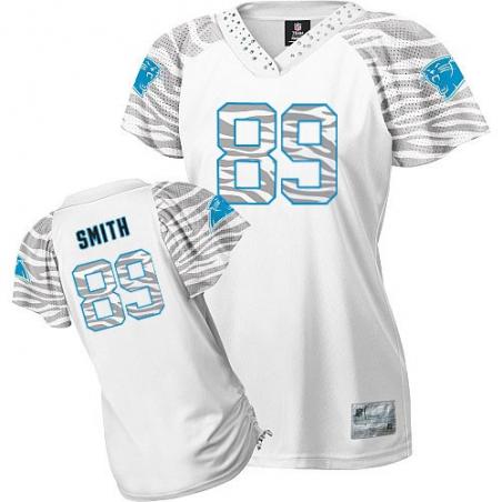 [Zebra Field Flirt] SMITH Carolina #89 Womens Football Jersey - Steve Smith Womens Football Jersey (White)_Free Shipping
