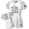 [Zebra Field Flirt] BRADY New England #12 Womens Football Jersey - Tom Brady Womens Football Jersey (White)_Free Shipping