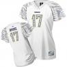 [Zebra Field Flirt] RIVERS San Diego #17 Womens Football Jersey - Philip Rivers Womens Football Jersey (White)_Free Shipping