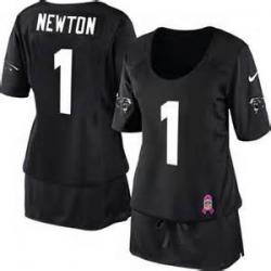 [BCA DRESS] NEWTON Carolina #1 Womens Football Jersey - Cam Newton Womens Football Jersey (Black)_Free Shipping