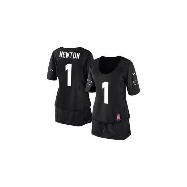 [BCA DRESS] NEWTON Carolina #1 Womens Football Jersey - Cam Newton Womens Football Jersey (Black)_Free Shipping