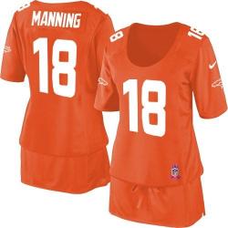 [BCA DRESS] MANNING Denver #18 Womens Football Jersey - Peyton Manning Womens Football Jersey (Orange)_Free Shipping