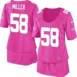 [BCA DRESS] MILLER Denver #58 Womens Football Jersey - Von Miller Womens Football Jersey (Pink)_Free Shipping