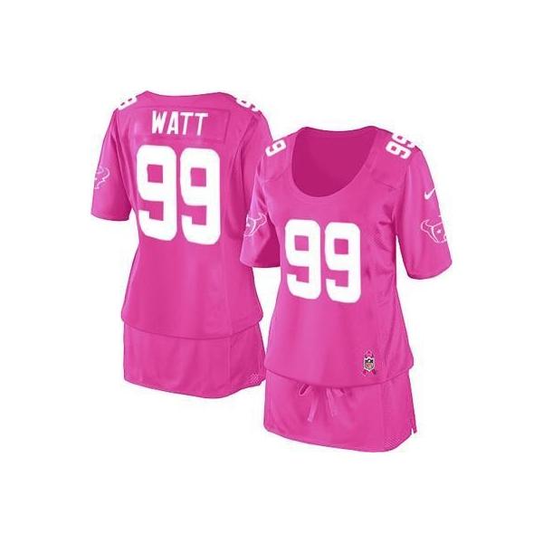 [BCA DRESS] WATT Houston #99 Womens Football Jersey - J.J Watt Womens Football Jersey (Pink)_Free Shipping