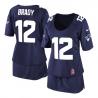 [BCA DRESS] BRADY New England #12 Womens Football Jersey - Tom Brady Womens Football Jersey (Blue)_Free Shipping
