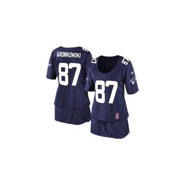 [BCA DRESS] GRONKOWSKI New England #87 Womens Football Jersey - Rob Gronkowski Womens Football Jersey (Blue)_Free Shipping