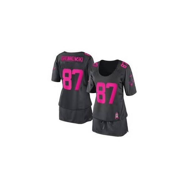 [BCA DRESS] GRONKOWSKI New England #87 Womens Football Jersey - Rob Gronkowski Womens Football Jersey (Grey)_Free Shipping
